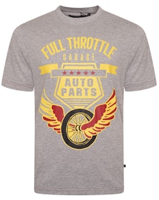 KAM Full Throttle T-Shirt Grey